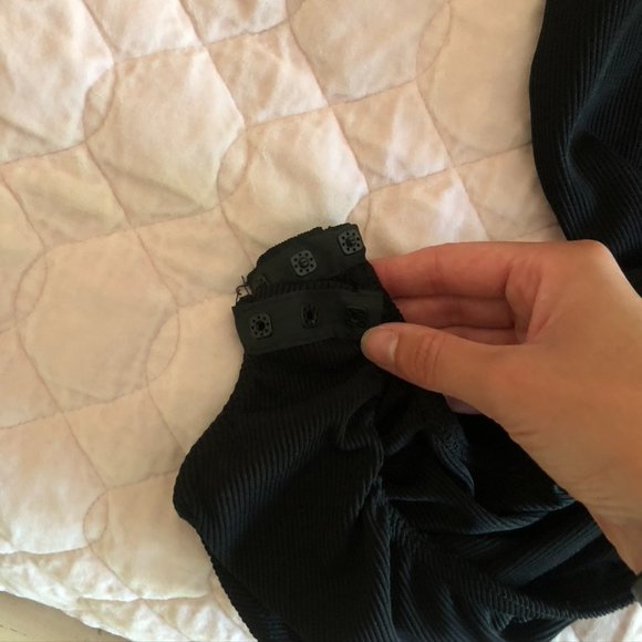 Black Ribbed Bodysuit by Nasty Gal - Picture 3 of 3